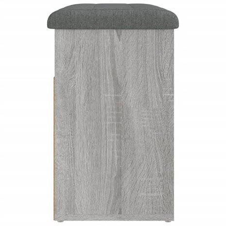 Schoenenbankje 62x32x50 cm bewerkt hout grijs sonoma 7