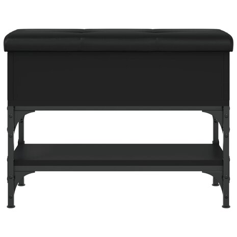 Schoenenbank 62x32x45 cm bewerkt hout zwart 6