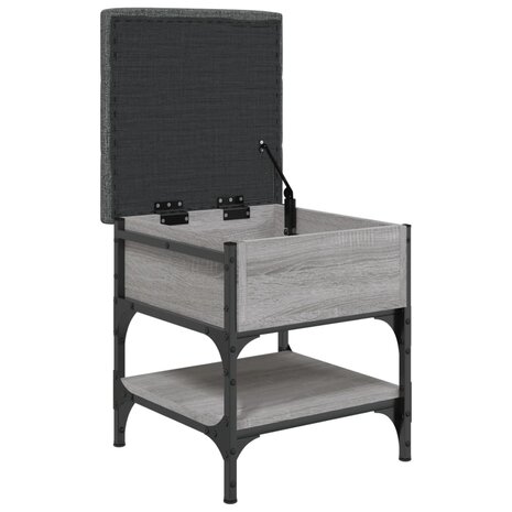 Schoenenbank 42x42x45 cm bewerkt hout grijs sonoma eikenkleurig 5