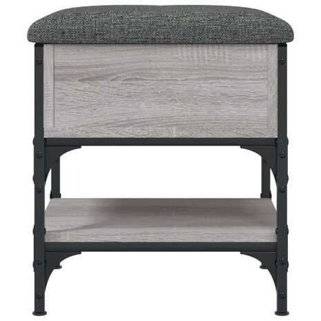 Schoenenbank 42x42x45 cm bewerkt hout grijs sonoma eikenkleurig 6