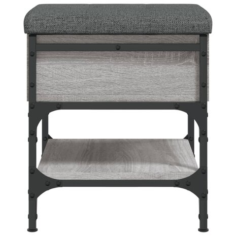 Schoenenbank 42x42x45 cm bewerkt hout grijs sonoma eikenkleurig 7
