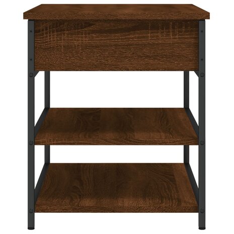 Schoenenbankje 70x42,5x50 cm bewerkt hout bruin eikenkleur 8