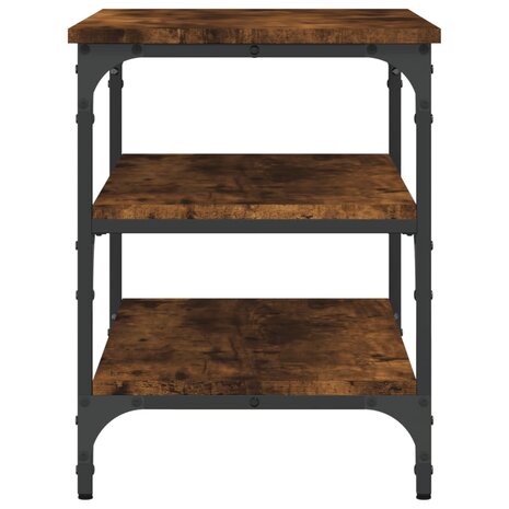 Schoenenbankje 70x38,5x49 cm bewerkt hout gerookt eikenkleurig 6