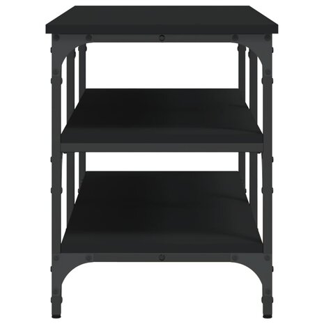 Schoenenbank 100x38,5x49 cm bewerkt hout zwart 6