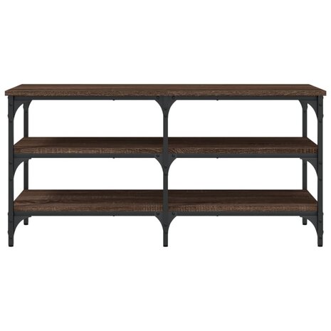 Schoenenbankje 100x38,5x49 cm bewerkt hout bruin eikenkleur 5