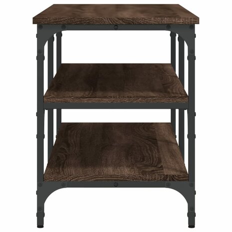 Schoenenbankje 100x38,5x49 cm bewerkt hout bruin eikenkleur 6