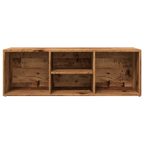 Schoenenopbergbank 105x35x35 cm bewerkt hout oud houtkleurig 4