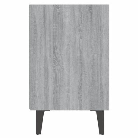 Nachtkastje met metalen poten 40x30x50 cm grijs sonoma eiken 5