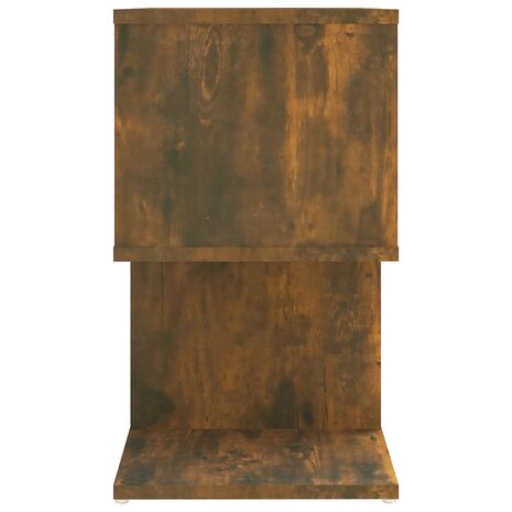 Nachtkastje 50x30x51,5 cm bewerkt hout gerookt eikenkleurig 6