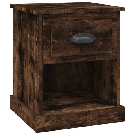 Nachtkastje 39x39x47,5 cm bewerkt hout gerookt eiken 2