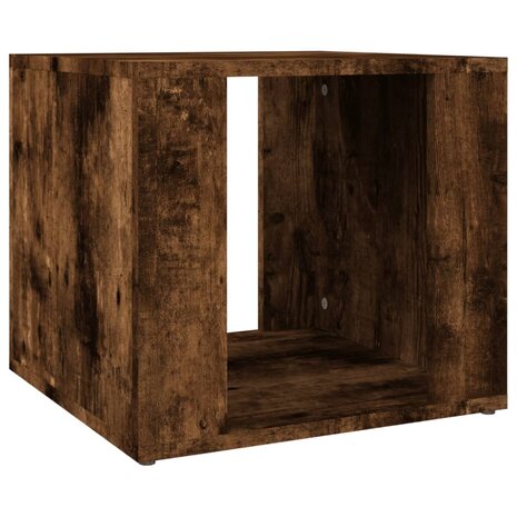Nachtkastje 41x40x36 cm bewerkt hout gerookt eikenkleurig 2