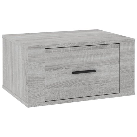 Nachtkastje wandgemonteerd 50x36x25 cm grijs sonoma eikenkleur 2