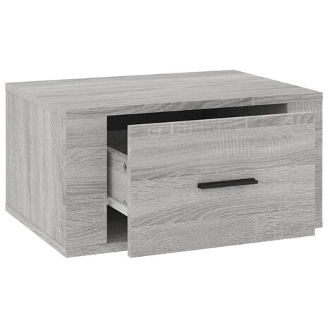 Nachtkastje wandgemonteerd 50x36x25 cm grijs sonoma eikenkleur 6