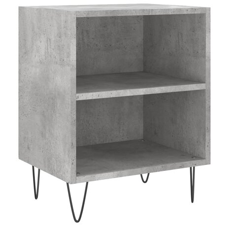 Nachtkastje 40x30x50 cm bewerkt hout betongrijs 2