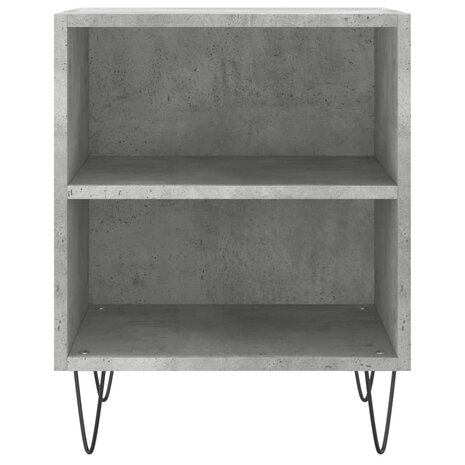 Nachtkastje 40x30x50 cm bewerkt hout betongrijs 4
