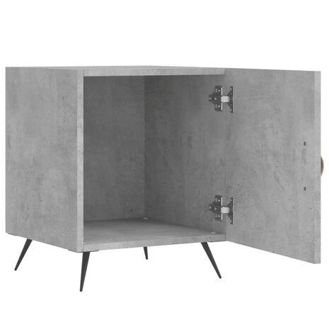 Nachtkastje 40x40x50 cm bewerkt hout betongrijs 3