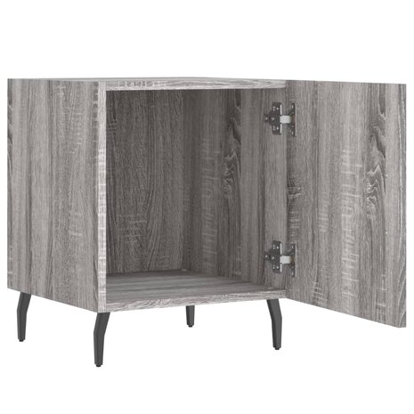 Nachtkastje 40x40x50 cm bewerkt hout grijs sonoma eikenkleurig 5