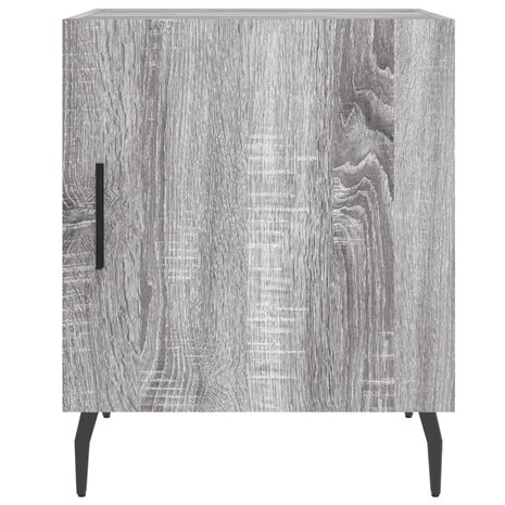 Nachtkastje 40x40x50 cm bewerkt hout grijs sonoma eikenkleurig 6