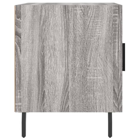 Nachtkastje 40x40x50 cm bewerkt hout grijs sonoma eikenkleurig 7