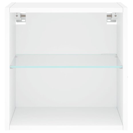 Nachtkastje met LED&apos;s wandgemonteerd wit 7