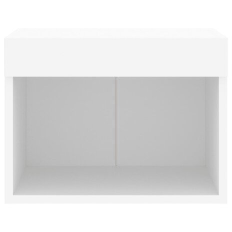 Nachtkastje met LED&apos;s wandgemonteerd wit 7