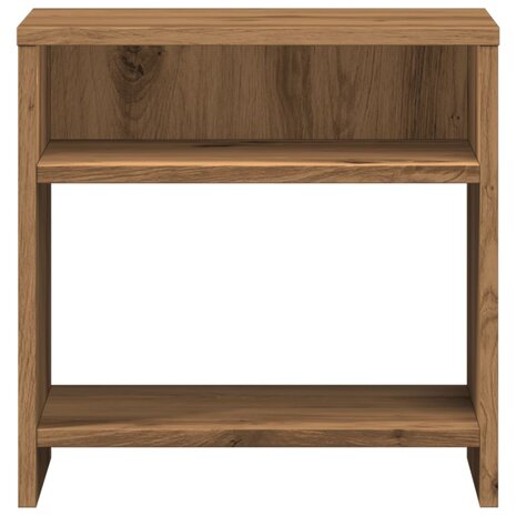 Nachtkastje 40x30x40 cm bewerkt hout artisanaal eikenkleurig 5