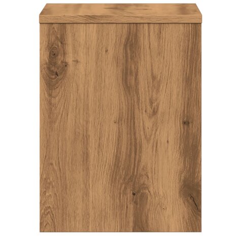 Nachtkastje 40x30x40 cm bewerkt hout artisanaal eikenkleurig 6