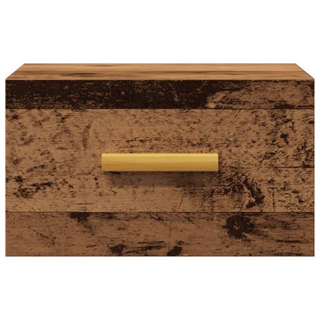 Nachtkastje wandgemonteerd 35x35x20 cm oud houtkleurig 4