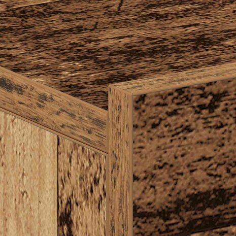 Nachtkastje zwevend 40x32x15 cm bewerkt hout oud houtkleurig 9
