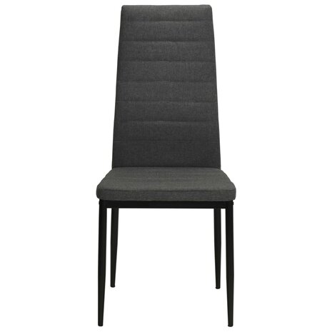 Eetkamerstoelen 2 st stof donkergrijs 3