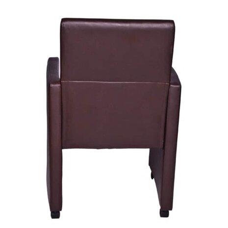 Eetkamerstoelen 2 st kunstleer bruin 5