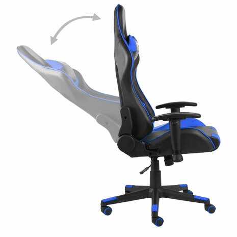 Gamestoel draaibaar PVC blauw 5