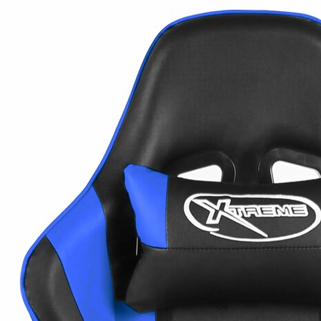 Gamestoel draaibaar PVC blauw 7