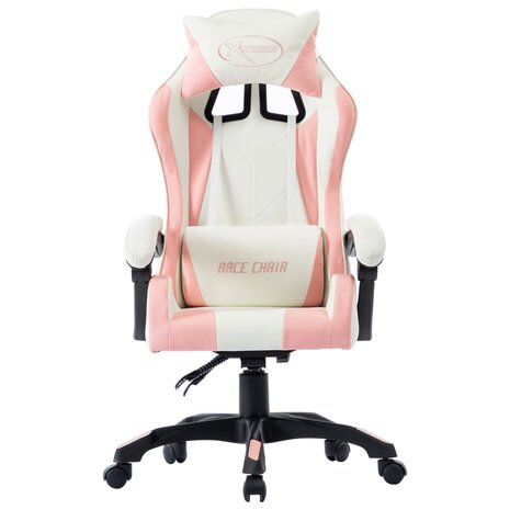 Racestoel kunstleer roze 2
