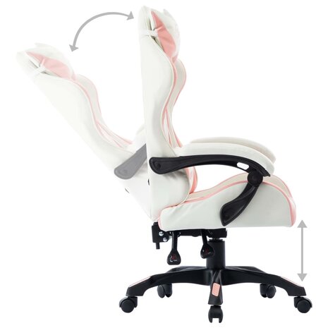 Racestoel kunstleer roze 4