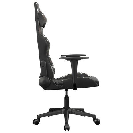 Massage gamestoel kunstleer zwart en camouflage 4