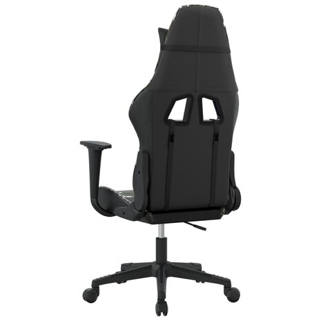 Massage gamestoel kunstleer zwart en camouflage 8