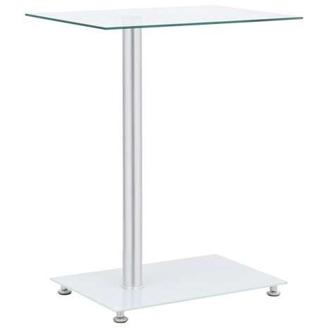 Bijzettafel U-vormig 45x30x58 cm gehard glas transparant 1
