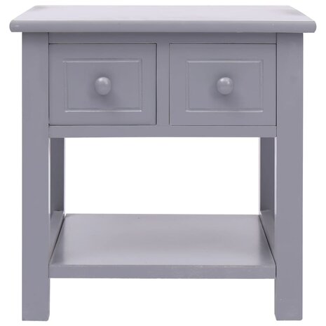 Bijzettafel 40x40x40 cm paulowniahout grijs 2