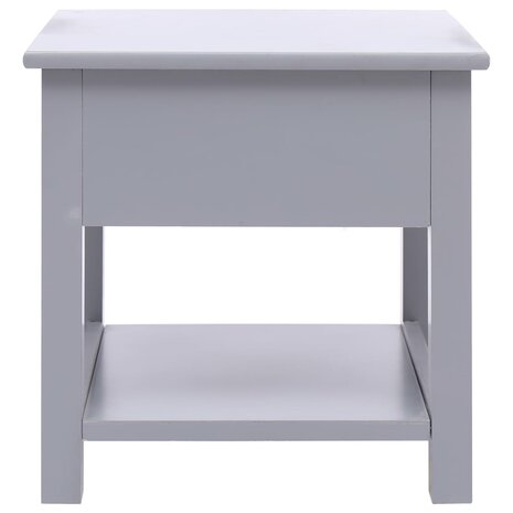 Bijzettafel 40x40x40 cm paulowniahout grijs 3