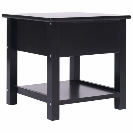 Bijzettafel 40x40x40 cm paulowniahout zwart 3
