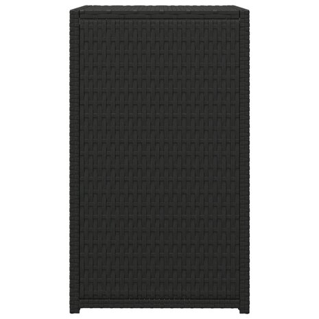 Bijzettafel C-vormig 40x35x60 cm poly rattan zwart 3