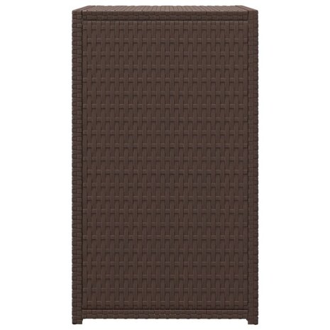 Bijzettafel C-vormig 40x35x60 cm poly rattan bruin 3