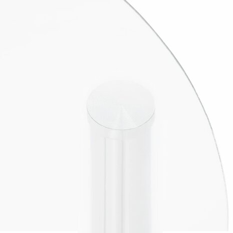 Bijzettafel 2-laags 38 cm gehard glas transparant 5