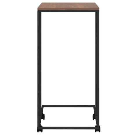 Bijzettafel met wieltjes 40x30x63,5 bewerkt hout zwart 4