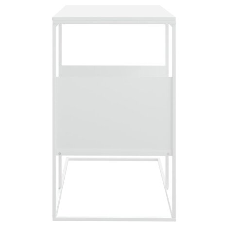 Bijzettafel 55x36x59,5 cm bewerkt hout wit 4