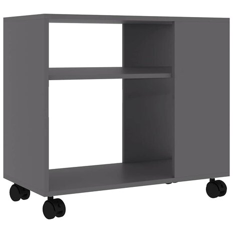 Bijzettafel 70x35x55 cm bewerkt hout grijs 2