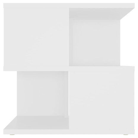 Bijzettafel 40x40x40 cm bewerkt hout wit 5