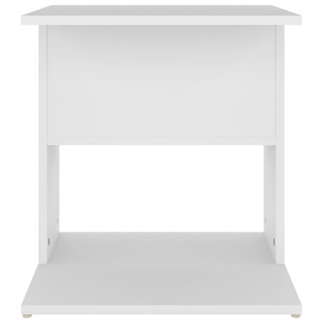 Bijzettafel 45x45x48 cm bewerkt hout wit 4