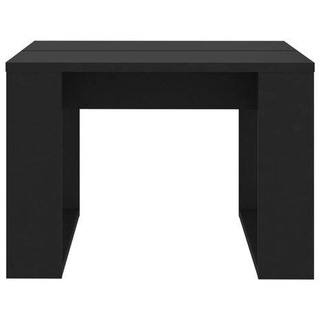 Bijzettafel 50x50x35 cm bewerkt hout zwart 5